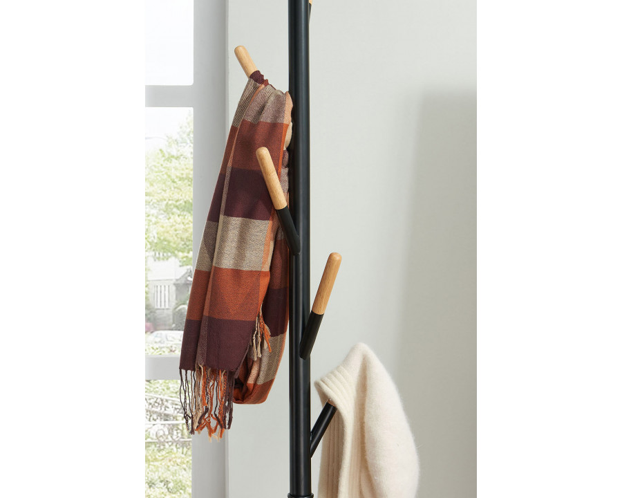 Worldwide - Tenley Coat Rack in Black/Natural