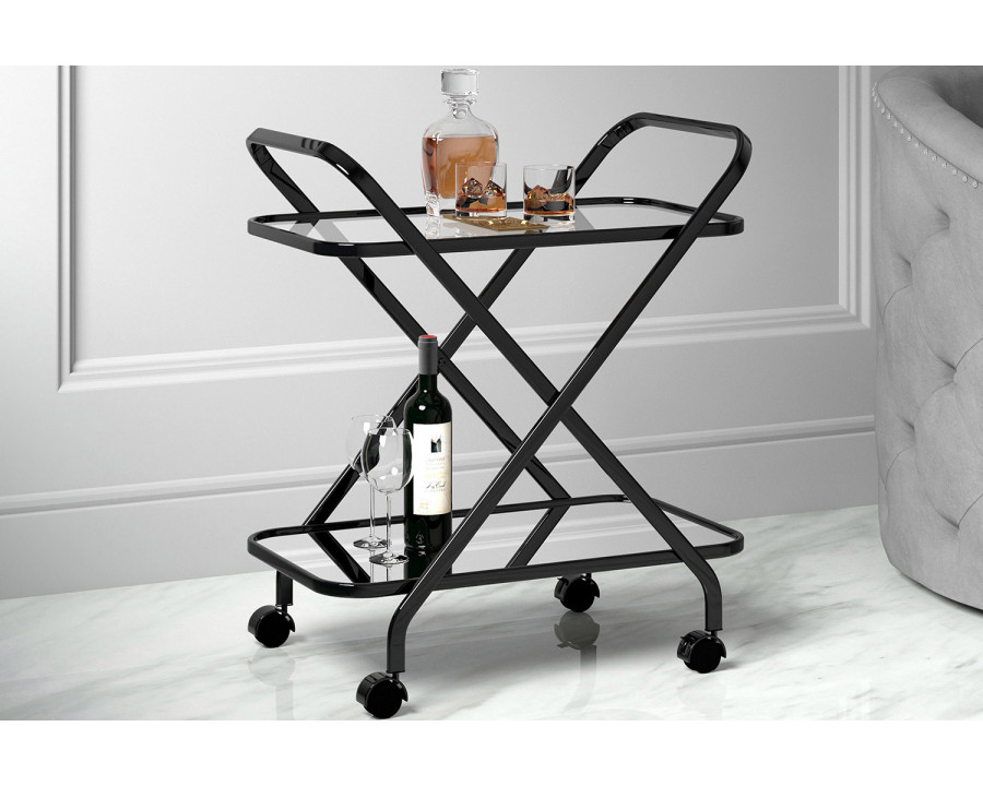 Worldwide - Oriso 2-Tier Bar Cart