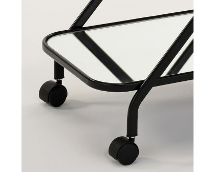 Worldwide Oriso 2-Tier Bar Cart - Black