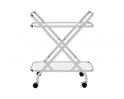 Worldwide™ Oriso 2-Tier Bar Cart - Chrome