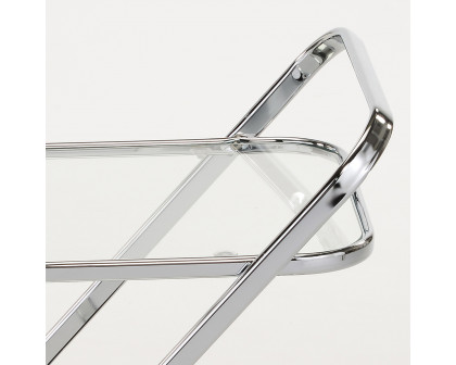 Worldwide™ Oriso 2-Tier Bar Cart - Chrome