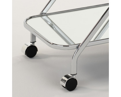 Worldwide™ Oriso 2-Tier Bar Cart - Chrome