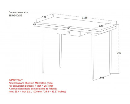 Worldwide Navid Desk - Gray/Black