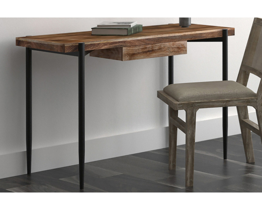 Worldwide Navid Desk - Natural Burnt/Black