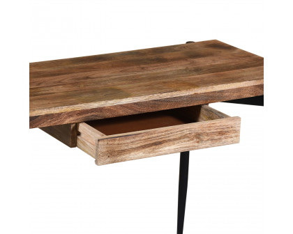 Worldwide Navid Desk - Natural Burnt/Black