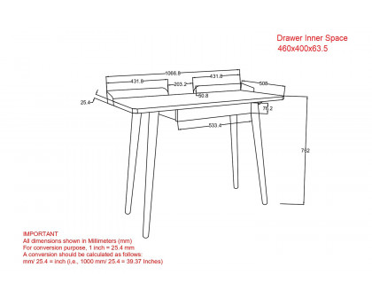 Worldwide Anand Desk - Natural/Aged Gold