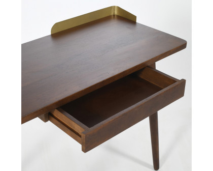 Worldwide Anand Desk - Walnut/Aged Gold