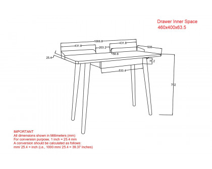 Worldwide Anand Desk - Walnut/Aged Gold