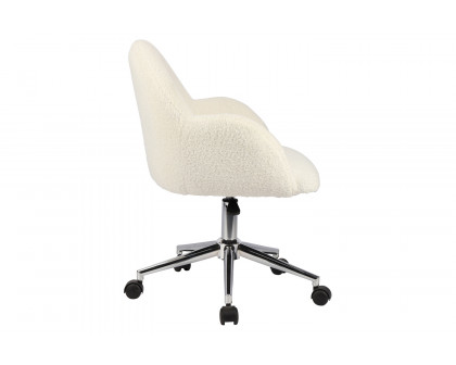 Worldwide - Millie Office Chair in Ivory/Chrome