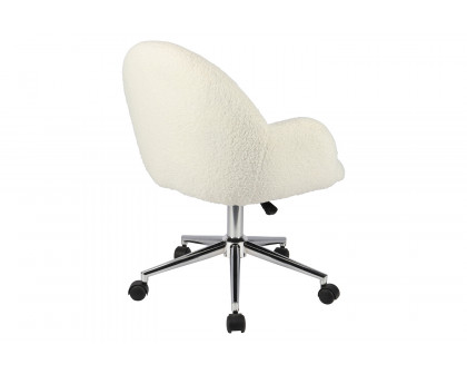 Worldwide - Millie Office Chair in Ivory/Chrome