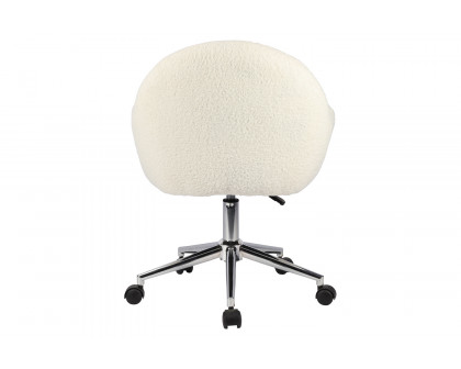 Worldwide - Millie Office Chair in Ivory/Chrome