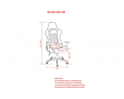 Worldwide Blade Office Chair - Blue/Black