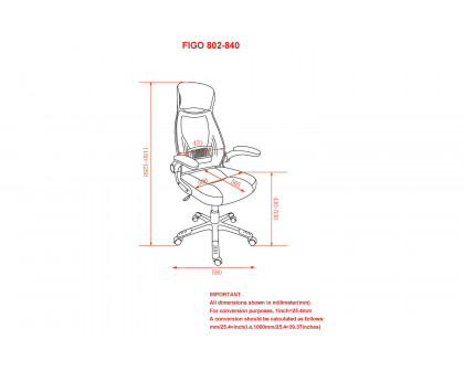 Worldwide - Figo Office Chair in Gray/Black