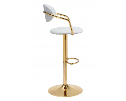 ZUO Gusto Barstool - White/Gold