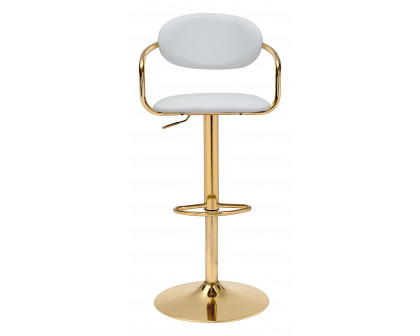 ZUO Gusto Barstool - White/Gold