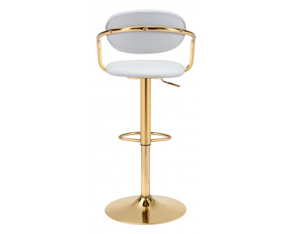 ZUO Gusto Barstool - White/Gold