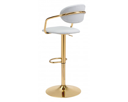 ZUO Gusto Barstool - White/Gold