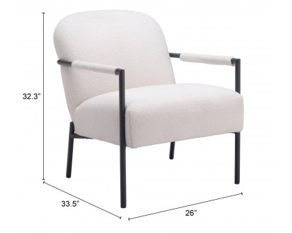 ZUO - Chicago Accent Chair in Ivory