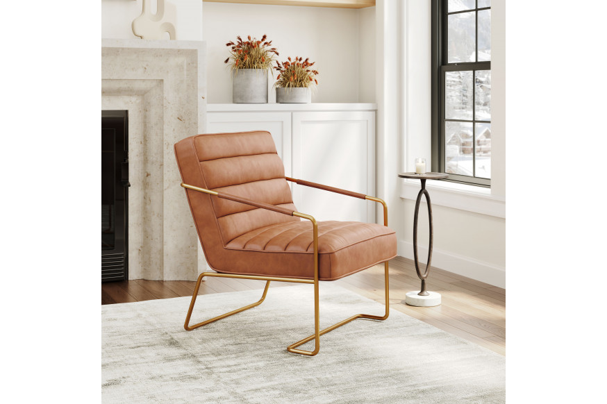 ZUO™ Dallas Accent Chair - Vintage Brown