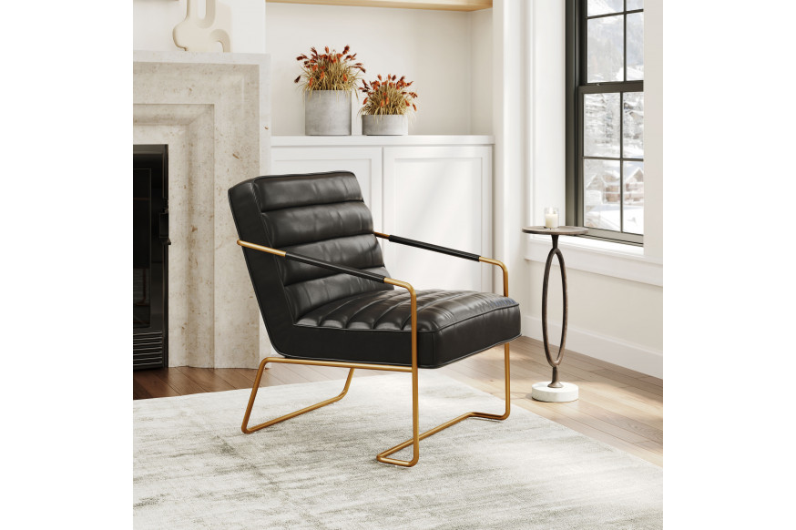 ZUO™ Dallas Accent Chair - Vintage Black