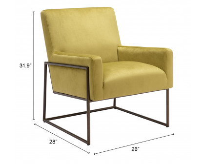 ZUO™ New Accent Chair - Olive Green