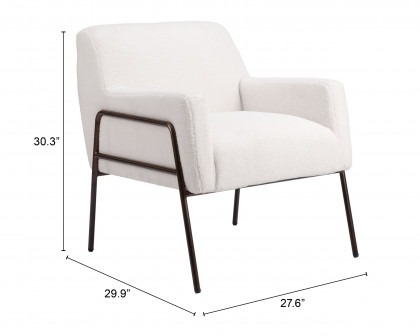 ZUO Charleston Accent Chair - Cream