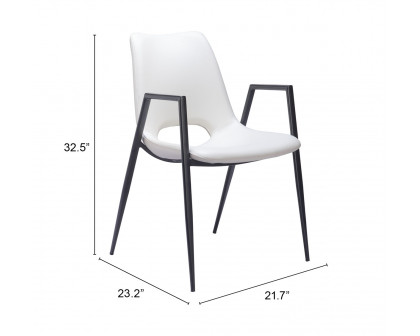 ZUO Desi Dining Chair (Set of 2) - White