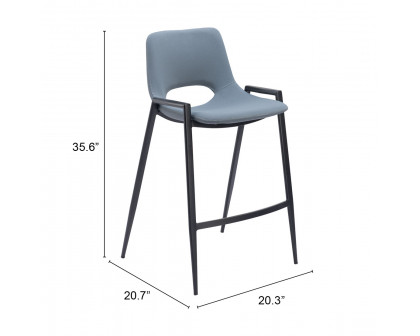 ZUO Desi Counter Stool (Set of 2) - Blue