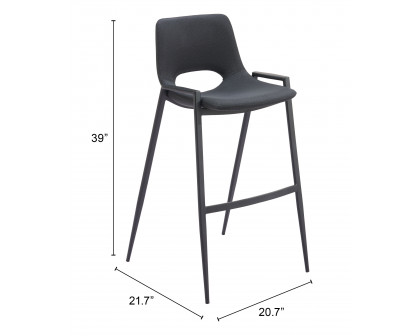 ZUO Desi Barstool (Set of 2) - Black