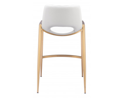 ZUO Desi Counter Stool (Set of 2) - White/Gold