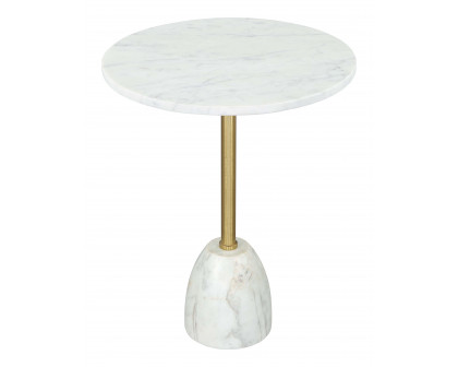 ZUO - Cynthia Side Table in White/Gold