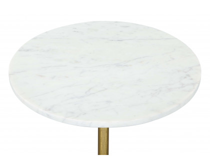 ZUO - Cynthia Side Table in White/Gold