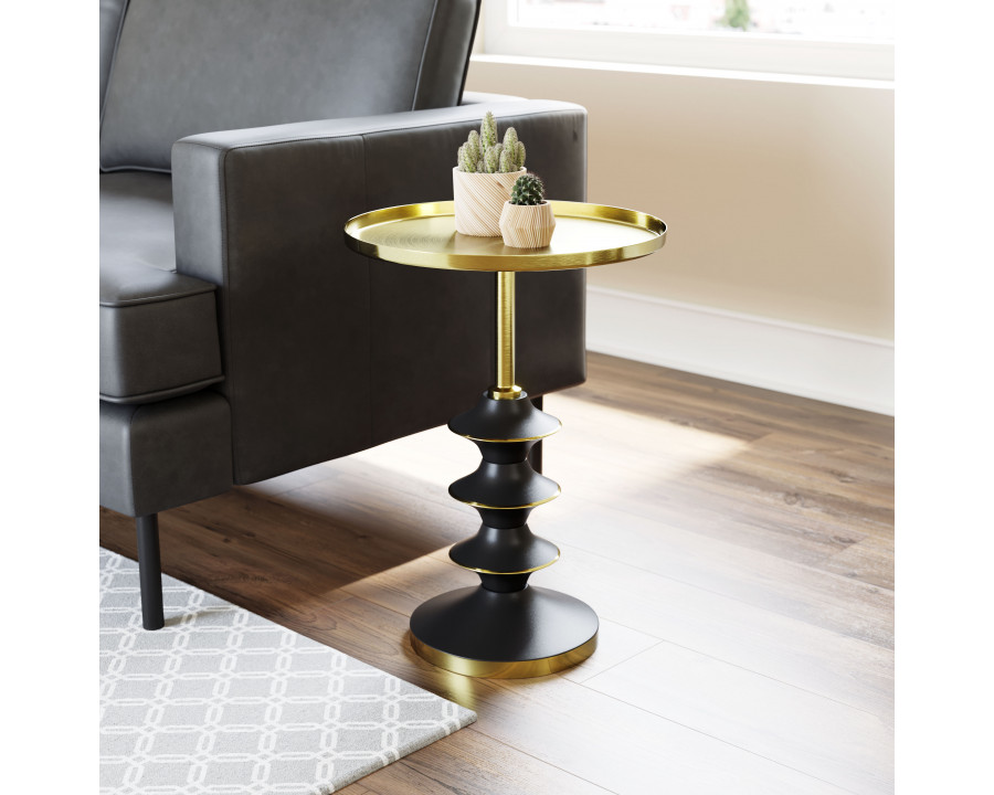 ZUO - Donahue Side Table in Gold/Black