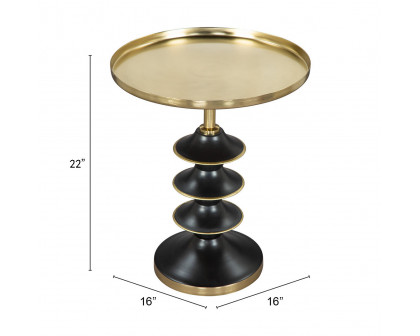 ZUO - Donahue Side Table in Gold/Black