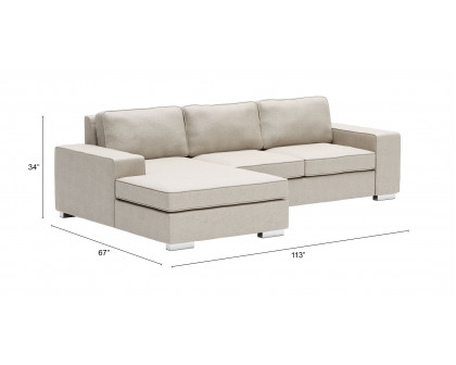 ZUO Brickell Sectional - Beige