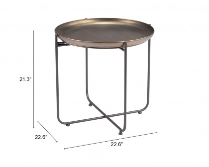 ZUO - Bronson Side Table in Bronze