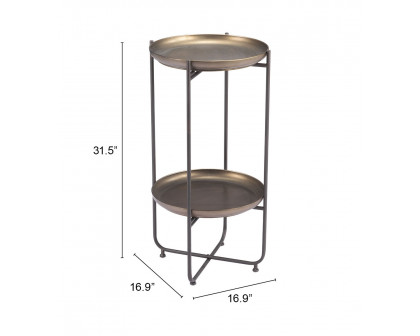 ZUO - Bronson Accent Table in Bronze