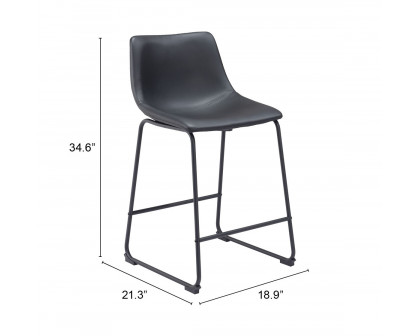 ZUO Smart Counter Stool (Set of 2) - Black