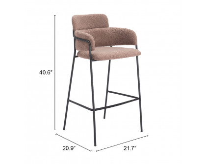 ZUO Marcel Barstool (Set of 2) - Brown