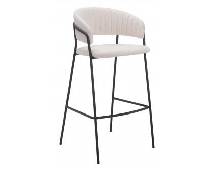 ZUO Josephine Barstool (Set of 2) - Cream