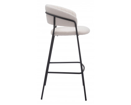 ZUO Josephine Barstool (Set of 2) - Cream