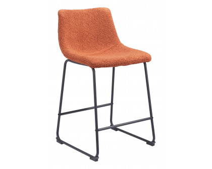 ZUO Smart Counter Stool (Set of 2) - Burnt Orange