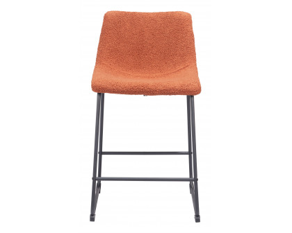 ZUO Smart Counter Stool (Set of 2) - Burnt Orange