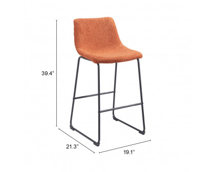 ZUO Smart Barstool (Set of 2) - Burnt Orange