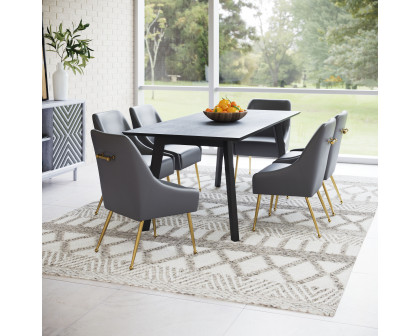 ZUO Maxine Dining Chair - Gray/Gold