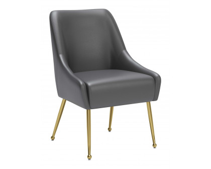 ZUO Maxine Dining Chair - Gray/Gold