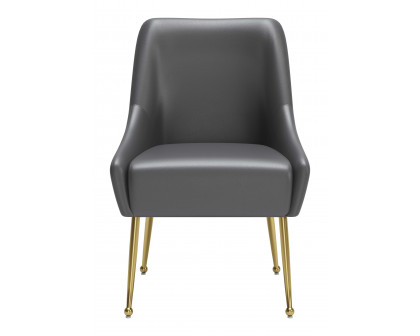 ZUO Maxine Dining Chair - Gray/Gold