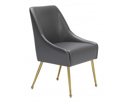 ZUO Maxine Dining Chair - Gray/Gold