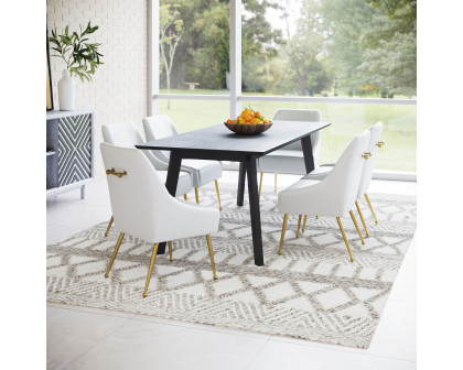 ZUO Maxine Dining Chair - White/Gold