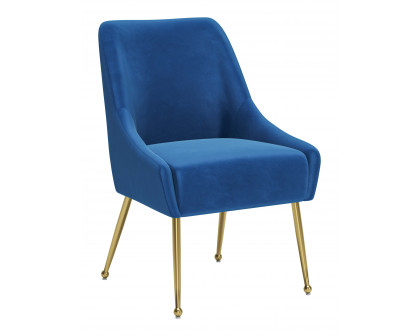 ZUO Maxine Dining Chair - Navy Blue/Gold